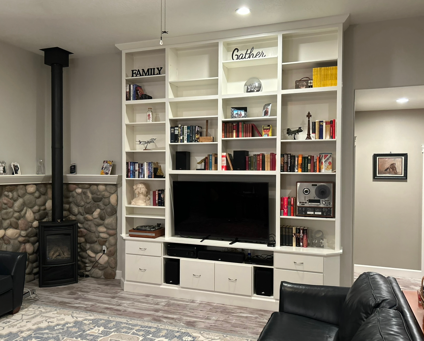 White Bookcase by Custom Woodworx